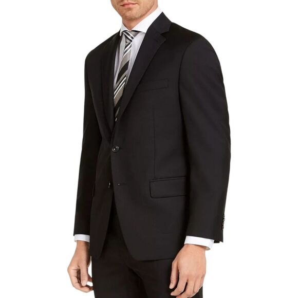 Michael Kors Blazer Jacket Black 50 R New Solid Classic Professional- Modern Fit - Picture 2 of 10
